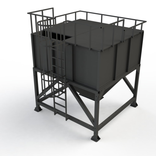 Pellet bunker 8 m³ - Firebox - Solid fuel pellet boilers, pellet burners, industrial