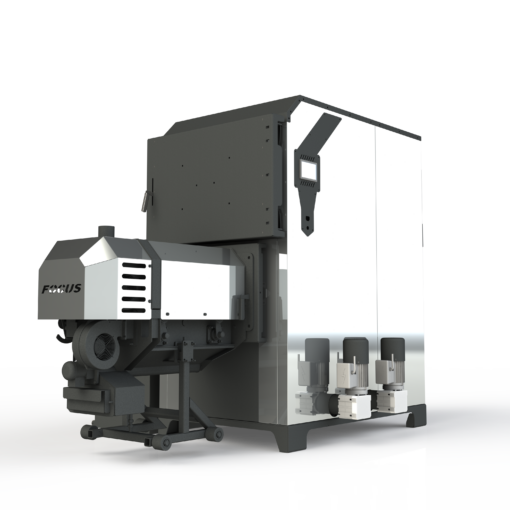 Pellet boiler 500 kW FOCUS, power range (100-550 kW) ash removal - Firebox - Solid fuel pellet boilers, pellet burners, industrial