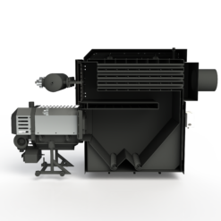 Пеллетный котел 300 кВт FOCUS, диапазон мощности (80-350 кВт) золоудаление + пневмоочистка теплообменника - Firebox - Твердотопливные пеллетные котлы, пеллетные горелки, промышленные