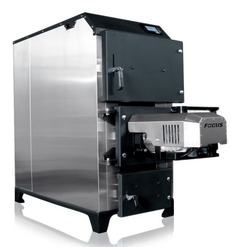 Pelletkessel 70 kW FOCUS, Leistungsbereich (13-80 kW) - Firebox - Pelletkessel für feste Brennstoffe, Pelletbrenner, industriell