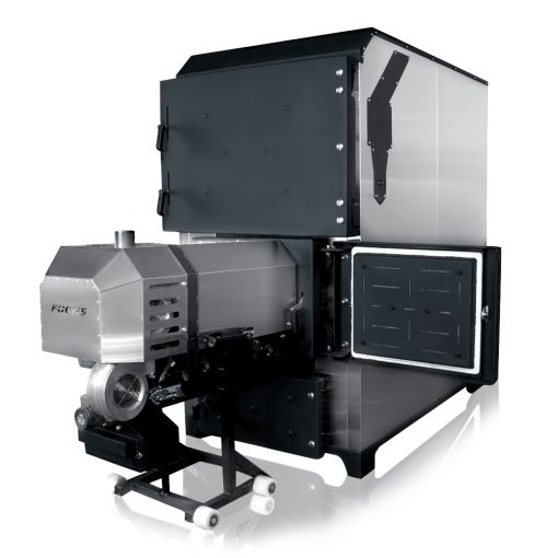 Pellet boiler 300 kW FOCUS, power range (80-350 kW) - Firebox - Solid fuel pellet boilers, pellet burners, industrial