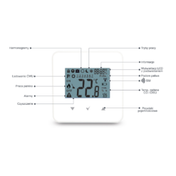 ESTER_x40 przewodowy termostat pokojowy - Palenisko - Kotły na paliwo stałe na pellet, palniki na pellet, przemysłowe