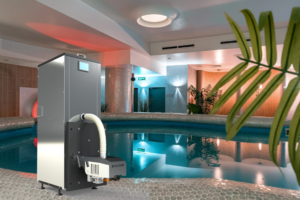 Pellet boiler for pool heating