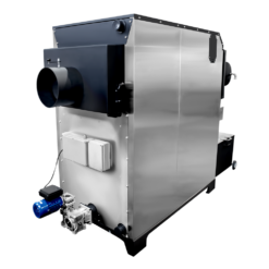 Pellet boiler 120 kW FOCUS, power range (30-120 kW) ash removal + pneumatic cleaning of the heat exchanger - Firebox - Solid fuel pellet boilers, pellet burners, industrial