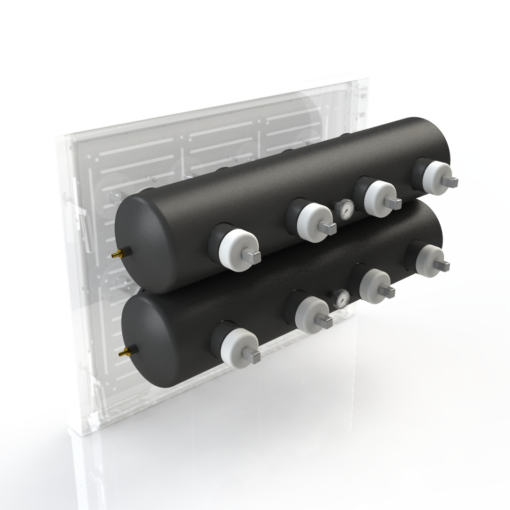 Pneumatisches Reinigungssystem für Kessel FOCUS 700 (komplett mit Tür) - Feuerraum - Pelletkessel für feste Brennstoffe, Pelletbrenner, Industrie