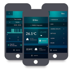 Aplikace pro ovládání klimatu pro mobilní zařízení.