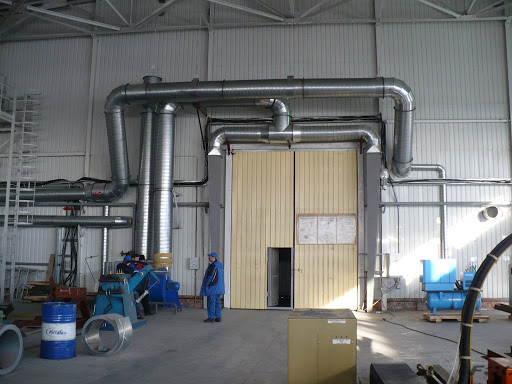 Boiler room for air heating of the workshop: thermal diagram - Firebox - Solid fuel pellet boilers, pellet burners, industrial